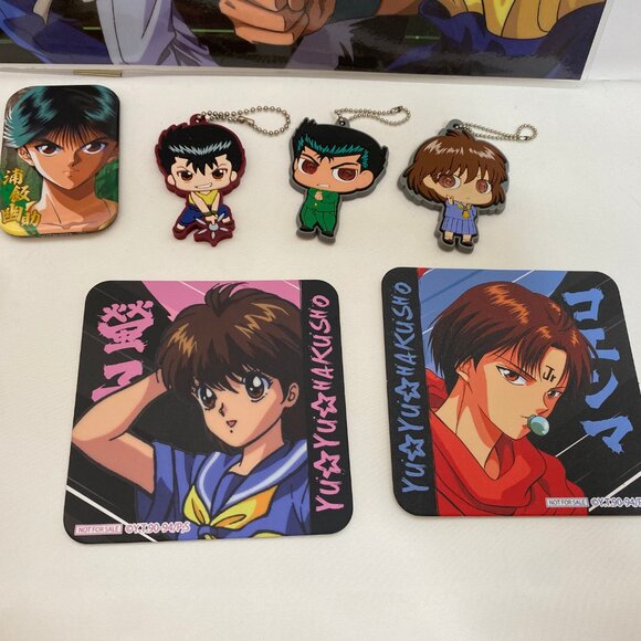 Yu Yu Hakusho Anime Toy Goods Lot - 90s Vintage Keychain Pins - Japan Import 90s - Picture 7 of 13